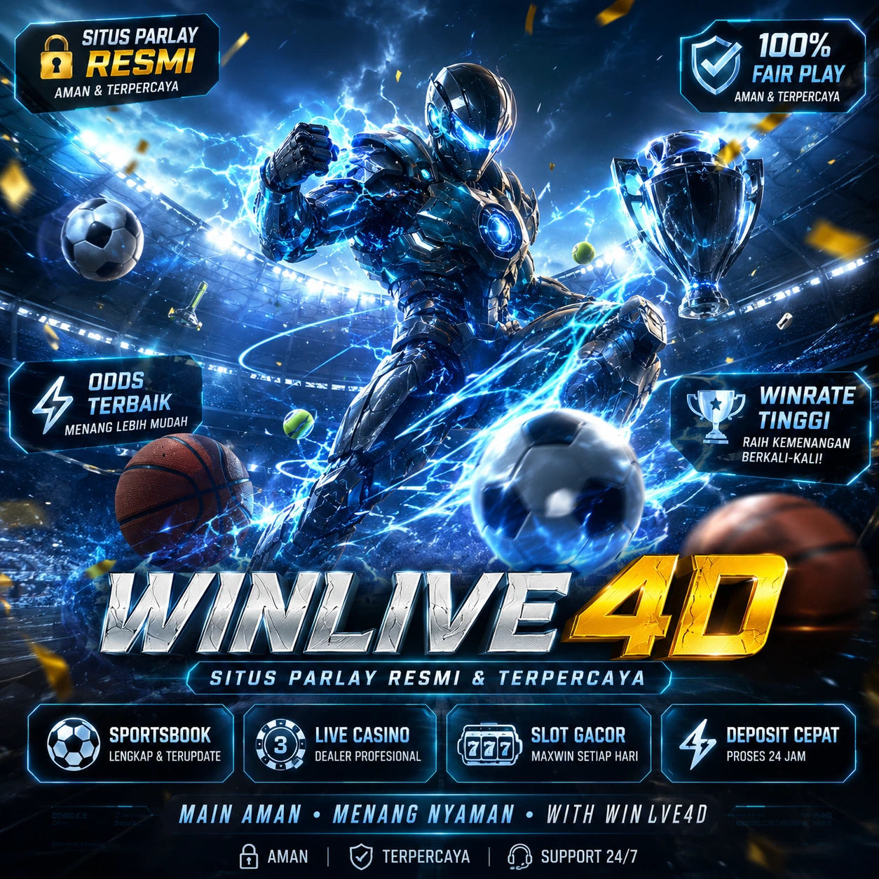 WINLIVE4D : Situs Judi Bola Online Combo Parlay 5 Tim Auto Profit